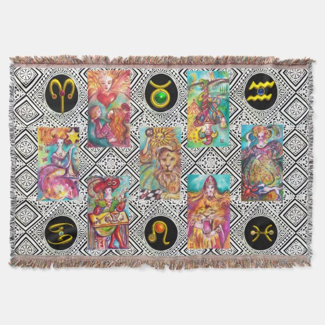 TAROT OCH ZODIAC BIRTHDAY SIGNS Tarot Astrology Filt (Framsidan)