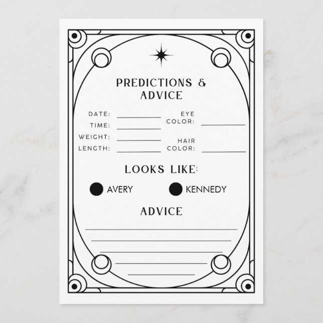 Tarot Predications & Advice Card Rådkort (Baksida)