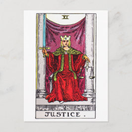 tarot-rättvisa vykort