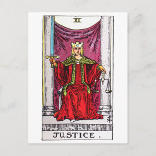 tarot-rättvisa vykort