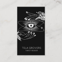 Tarot Reader för svart och vit mystisk Öga