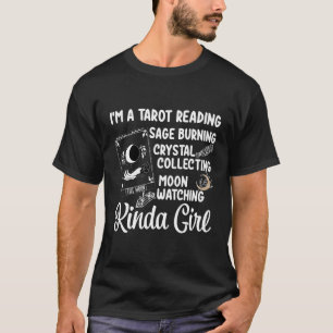 Tarot Reading Måne Phases Crystal Sage Burning Mys T Shirt