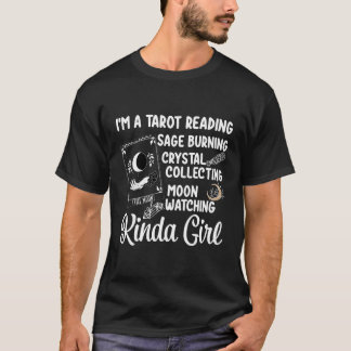 Tarot Reading Måne Phases Crystal Sage Burning Mys T Shirt