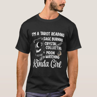 Tarot Reading Måne Phases Crystal Sage Burning Mys T Shirt