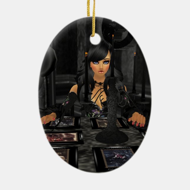 Tarot Reading Oval Ornament (Baksidan)