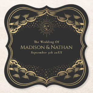 Tarot Sol och Måne Bröllop Underlägg Papper