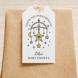 Tarot Stars Baby Boy Shower Thank You Favor Presentetikett