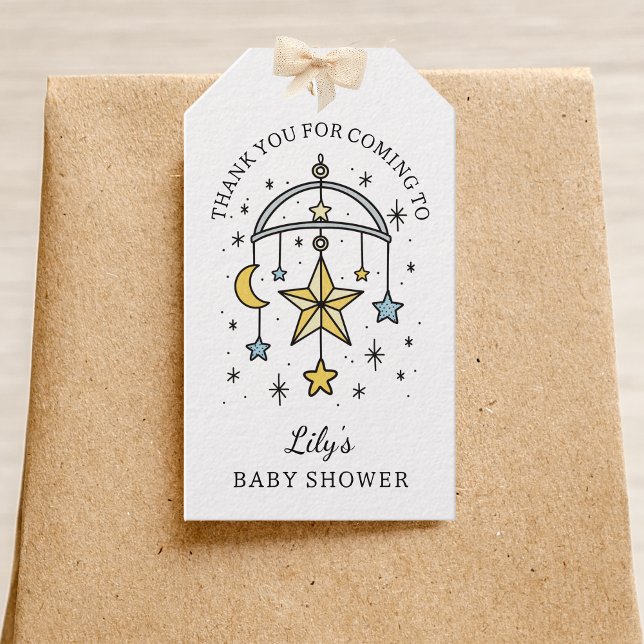 Tarot Stars Baby Boy Shower Thank You Favor Presentetikett (Skapare uppladdad)