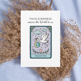 Tarot The World Baby Shower Tack Kort