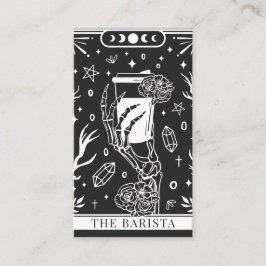 Tarot Träkolsgrå Barista Visitkort