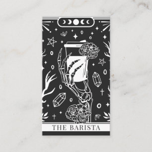 Tarot Träkolsgrå Barista Visitkort