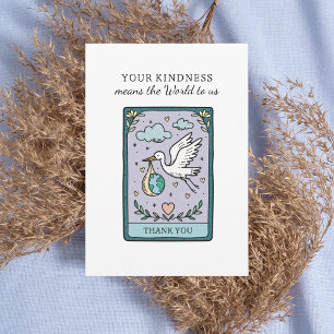 Tarot Världen Bebis Shower Tack Kort