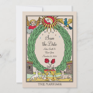 Tarot Wedding-inbjudan - Spara datumet som måltavl Inbjudningar
