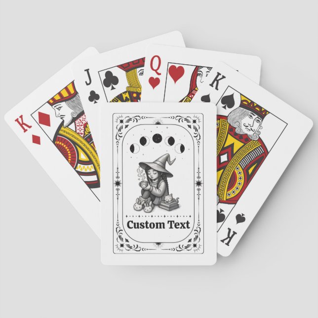 Tarot Whimsical Zodiak Häxa Celestial Måne Magi Casinokort (Baksidan)
