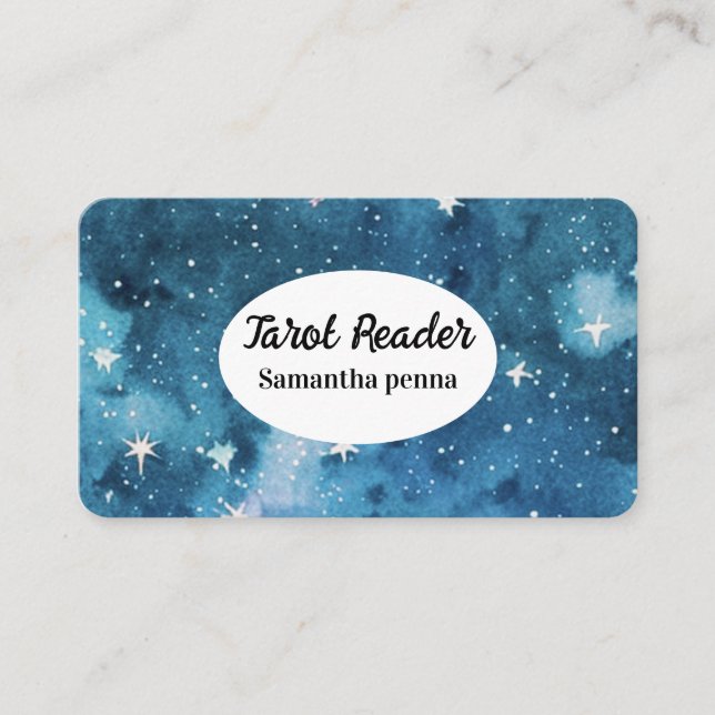 Tarot yoga-stjärnor massage djupt Affärskort Visitkort (Framsida)
