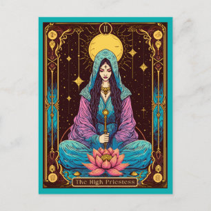Tarotillustration, den högsta prästinnan vykort