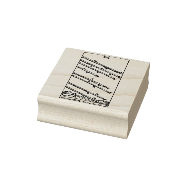 Tarotkort: Åtta Trollspön: 8 av Trollspöna Stämpel (Stämpel)