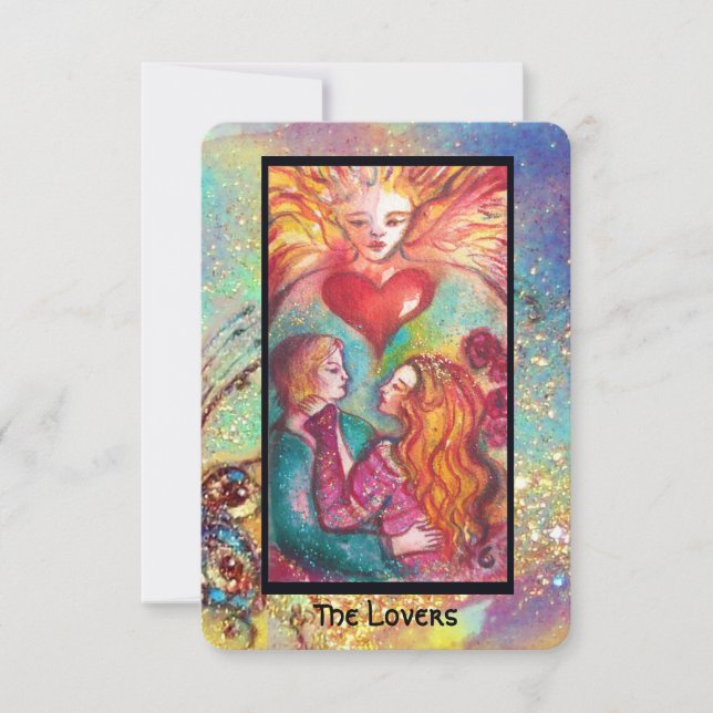 TAROTKORT AV DE FÖRSVUNNA SKUGGORNA / DE ÄLSKANDE MEDDELANDE (Framsida)