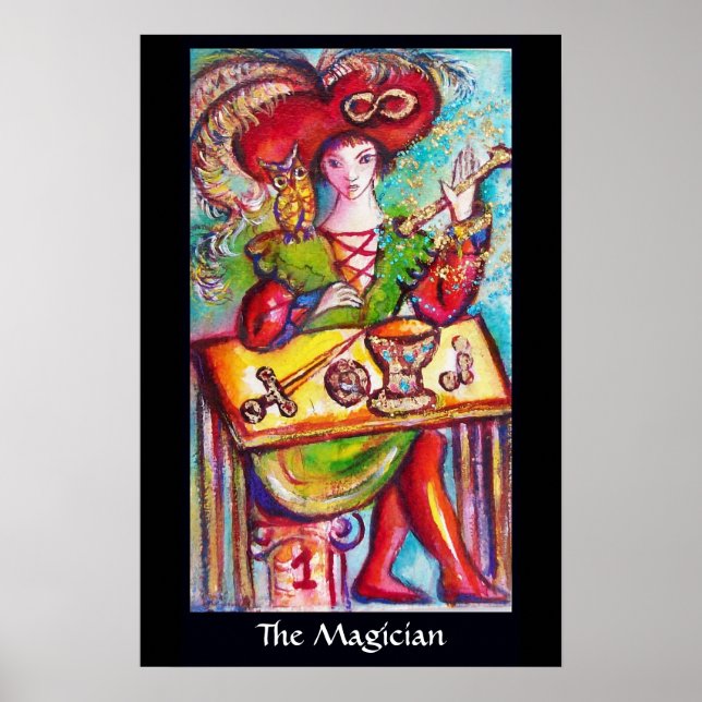 TAROTKORT AV DE FÖRSVUNNA SKUGGORNA /MAGIKERN POSTER (Framsidan)