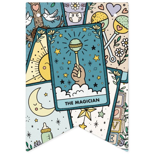 Tarotkort Babyfirande Vimplar (Femte flaggan)