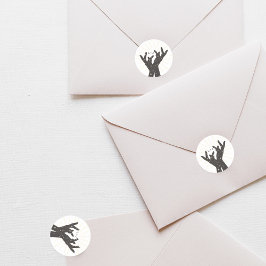 Tarotkort | Bröllopsfest | Bröllop | Neutrala Runt Klistermärke