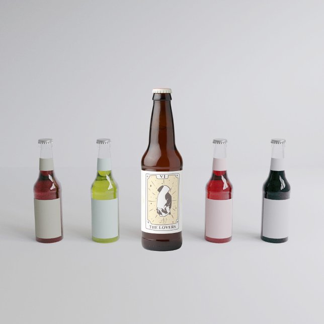 Tarotkort | Bröllopsfest | Bröllop | Neutraler Ölflaska Etikett (Skapare uppladdad)