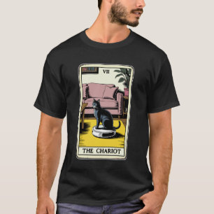 Tarotkort Chariot Katt Robot Dammsugare Fu T Shirt