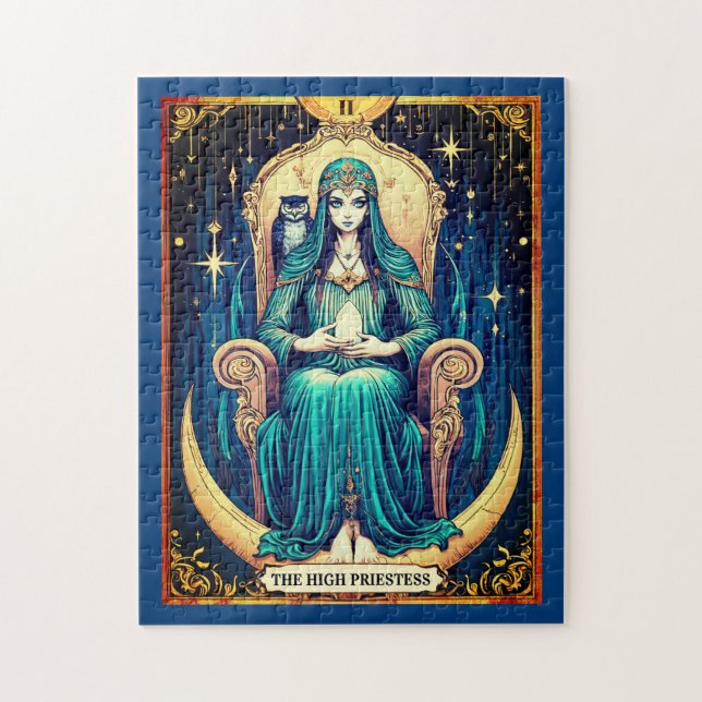 Tarotkort, den högsta prästinnan 2 pussel (Vertikal)