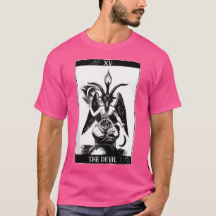 Tarotkort Djävulen Gothic Ockult Baphomet Major T Shirt