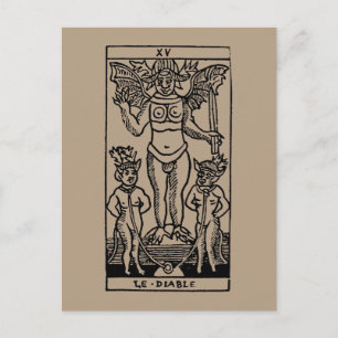 Tarotkort: Djävulen Vykort