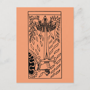 Tarotkort: Ess av svärd Vykort
