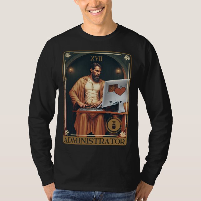 Tarotkort för administratör t shirt (Framsida)