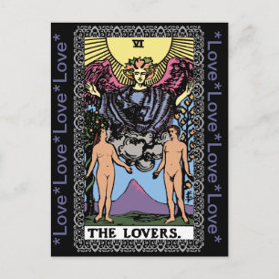 Tarotkort för "Älskare" Vykort