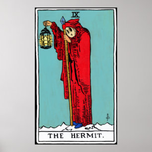 Tarotkort för Hermit Poster