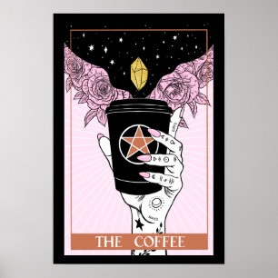 Tarotkort för kaffet Poster