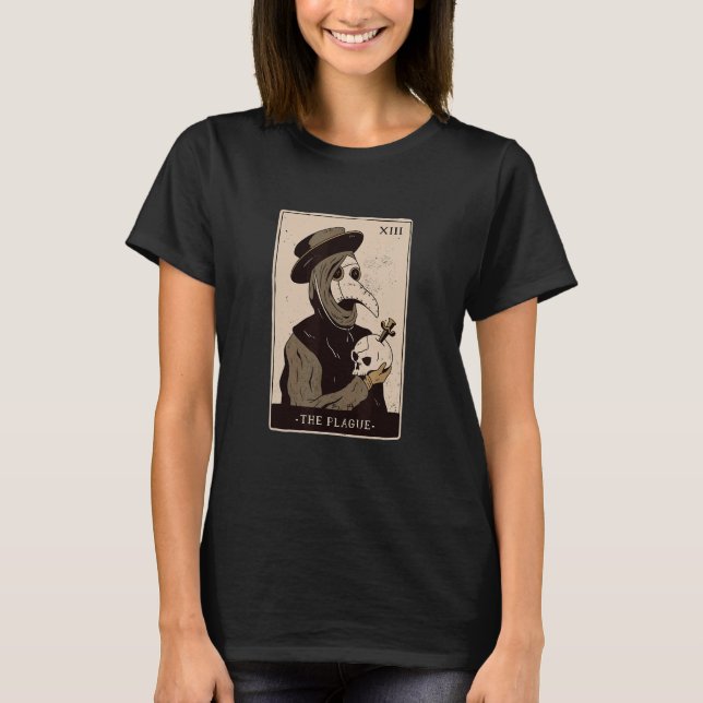 Tarotkort för lague Occult Gothic T Shirt (Framsida)