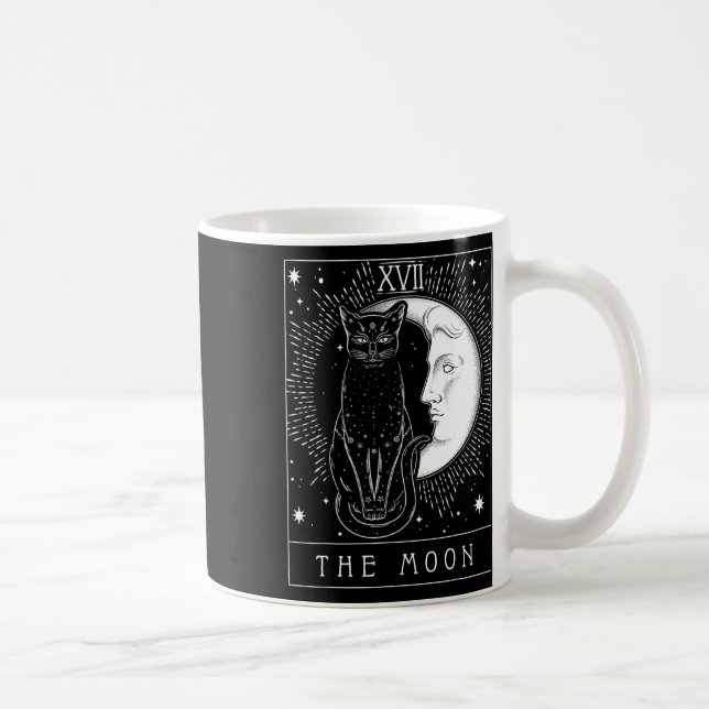 Tarotkort för Måne och kassettgrafik Kaffemugg (Höger)