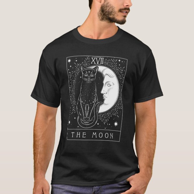Tarotkort för Måne och kassettgrafik T Shirt (Framsida)