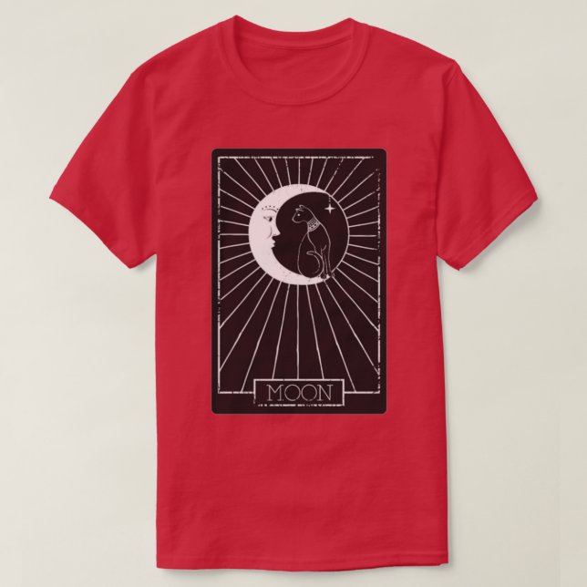 Tarotkort för Måne och kassettgrafik T Shirt (Design framsida)