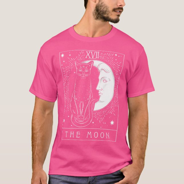 Tarotkort för Måne och kassettgrafik T Shirt (Framsida)