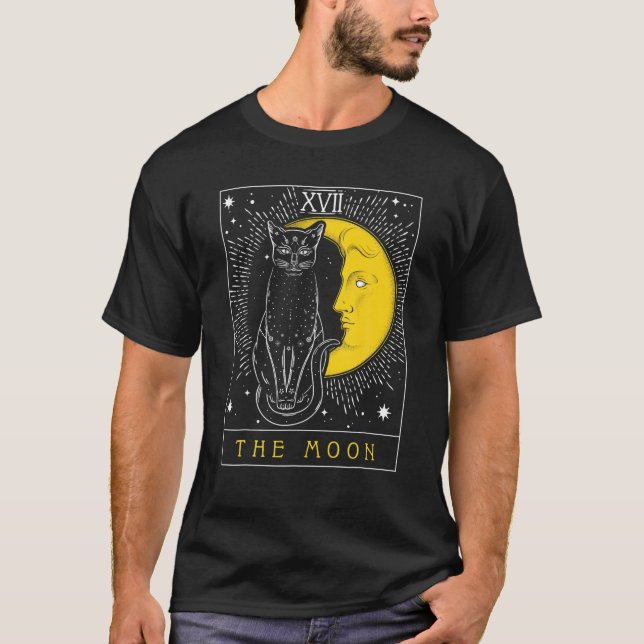 Tarotkort för Måne och kassettgrafik T Shirt (Framsida)
