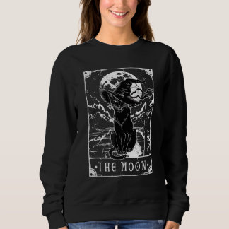 Tarotkort för Måne och svart kattbeck med H T Shirt