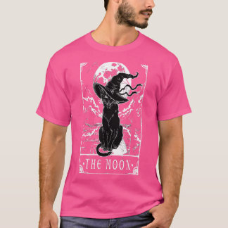 Tarotkort för Måne och svart kattbeck med H T Shirt