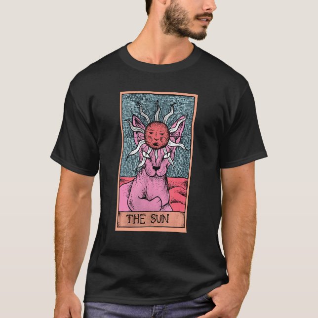 Tarotkort för oktjockleksgrafik för Sol och sfäris T Shirt (Framsida)