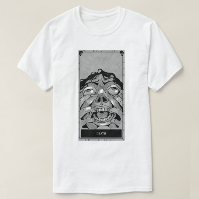 Tarotkort för Phasmofobi-dödsfall T Shirt (Design framsida)