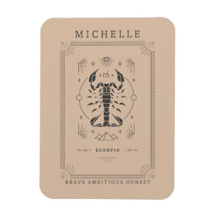 Tarotkort för Scorpio Astrology Zodiac-tecken för Magnet