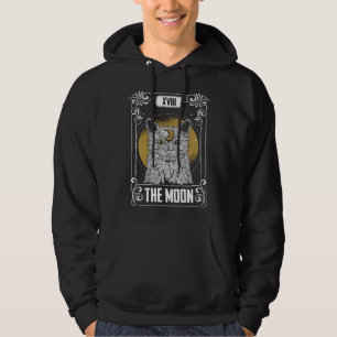Tarotkort Gotisk Astrologi Ockult Månen Katt Ta Hoodie