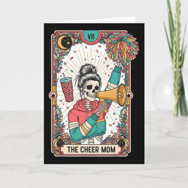 Tarotkort Gotisk Glada Mamma Skelett Rolig Cheer Kort (Framsida)