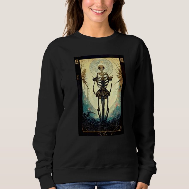 Tarotkort Halloween Ockult Kläder Gotisk Goth Gr T Shirt (Framsida)