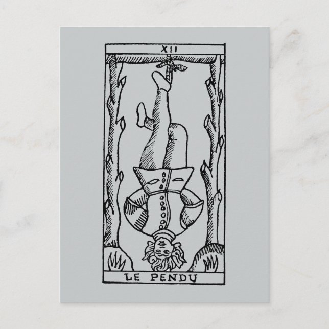 Tarotkort: Hanged Man Vykort (Framsida)